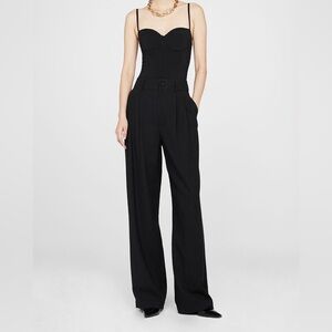 NWT Anine Bing Carrie Pant in Black Twill